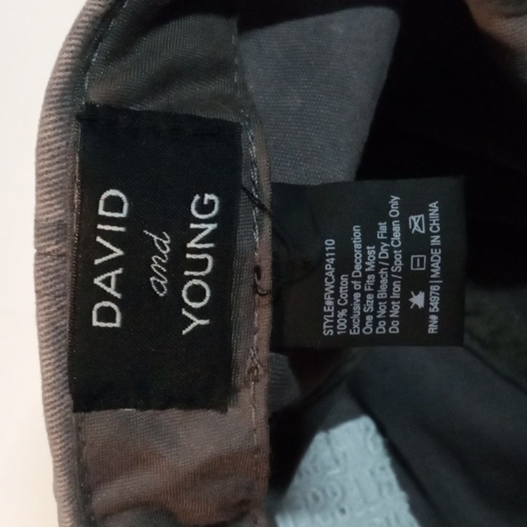 David and Young  Baseball Cap  Taupe Adjustable 100% cotton Preowned - Picture 5 of 5